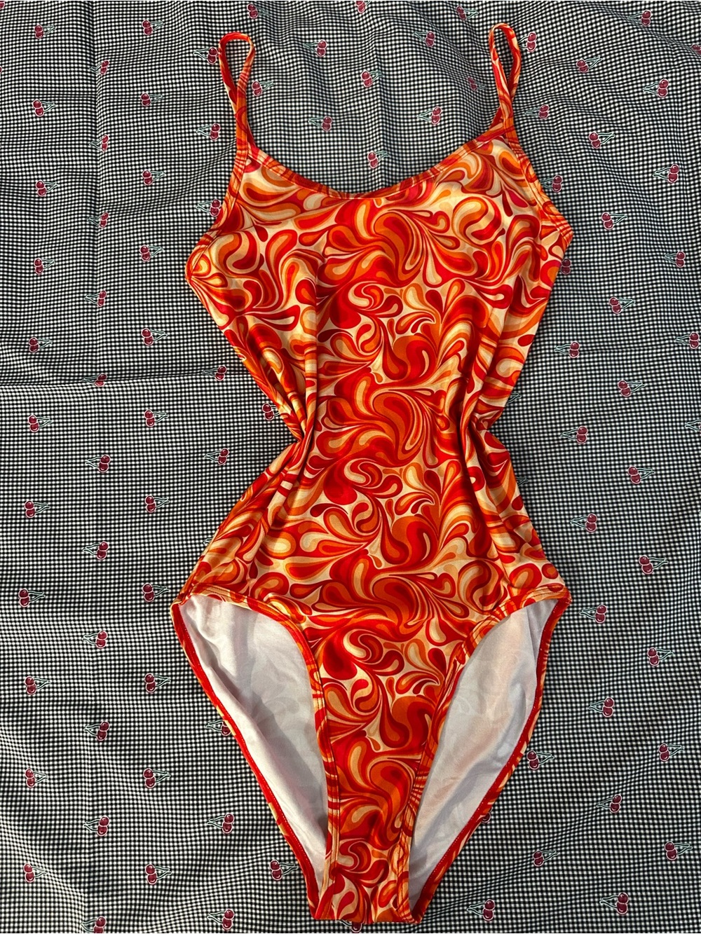 ethika Red & Orange Swirl Women's Bodysuit
